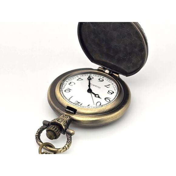 Dragon Eye Pocket Watch – Magical Mystical Purple, Bronze Medieval Fantasy Gift - Picture 3 of 9